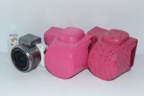 Sony NEX-5T 5R short Focus 16-50 lens kit bag red micro camera bag leather case 5R Protective case