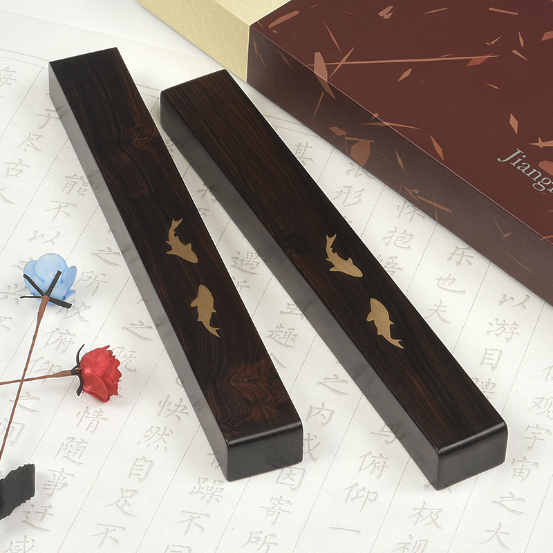 Redwood bronze - piece drama ruler paper town Solid wood creative copper - wrapped paper - pressed bookseller