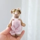 Розовый ремешок-мишка 11*4,5 см можно повесить.