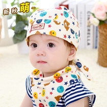  Baby hat cute super cute pirate hat spring and autumn pure cotton 2 years old 1 boys and girls thin infant headscarf Korean version of the tide