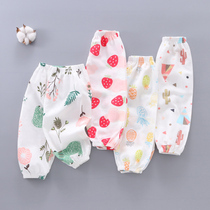 Child Pure Cotton Anti-mosquito Pants Summer Thin male girl Childrens baby Baby Sleeping Pants Light Cage Pants Air Conditioning Baby Long Pants