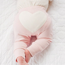  Female baby pants spring and autumn pure cotton leggings Girl baby wear foreign style big butt pants Harem pants 0-3 years old 1