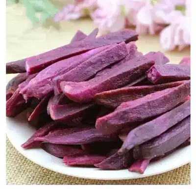 Fujian Liancheng crispy chips Crispy sweet purple potato dried sweet potato chips Dried sweet potato office crispy snacks delicious not fat 500g