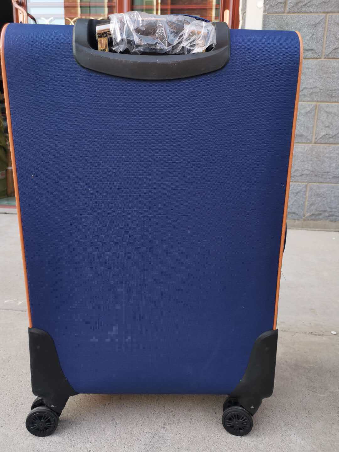 24-inch deep light blue aluminum alloy pull-lever box universal wheel password suitcase to remember pull-lever box