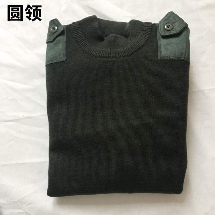  Crew neck V-neck zipper sweater Cardigan vest warm olive green velvet men's autumn and winter