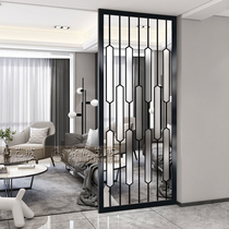 Modern simple light luxury waterproof art glass screen partition Living room entrance Frosted double-sided door to block the entrance