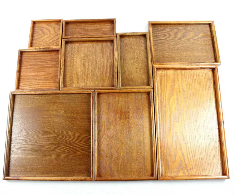 Khay hình chữ nhật đầy đủ nhất, khay vuông, khay gỗ, đĩa phụ, đĩa gỗ nhỏ, đĩa, đĩa gỗ