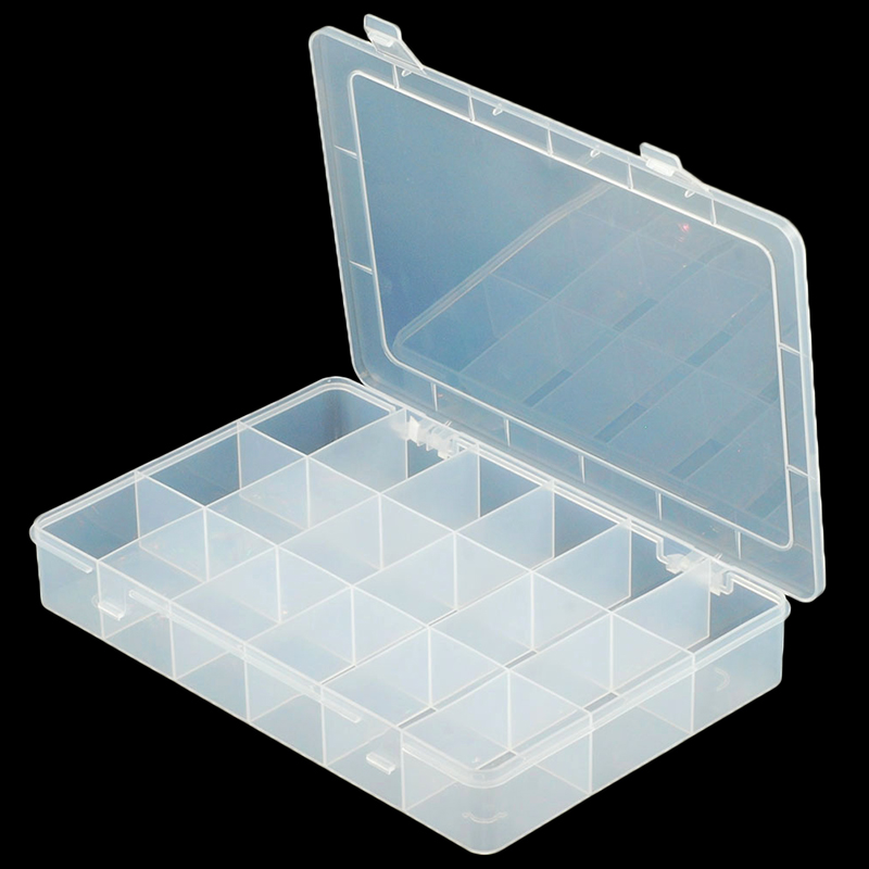 101 large number fixed 18 grid tool box elements box parts box assorts containing cartridges lid plastic box