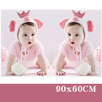 Twin beautiful female baby poster baby pictorial doll picture early education bedroom pregnant baby poster bb painting