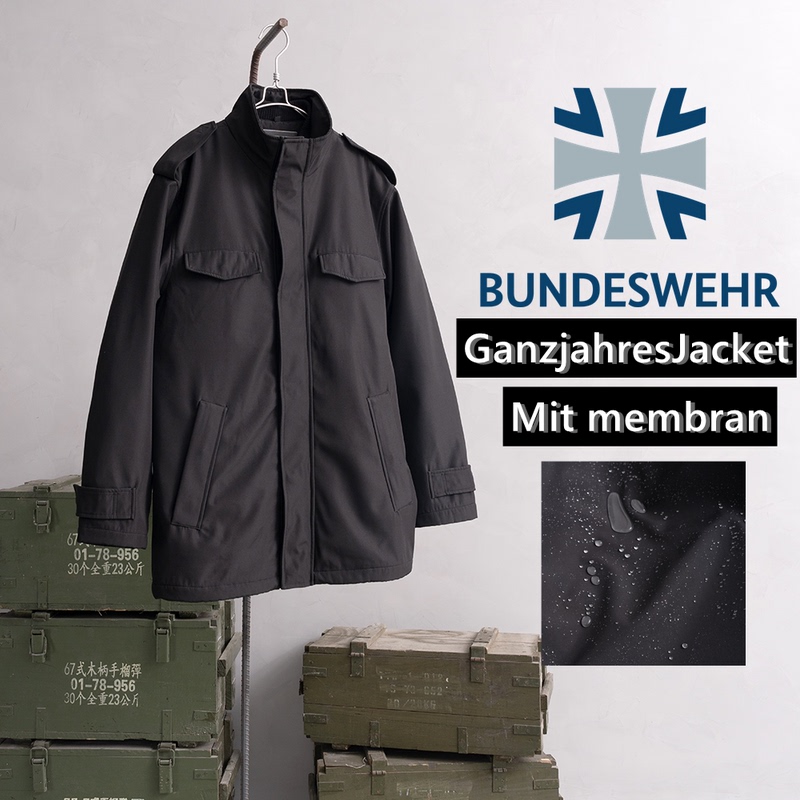 German Military Version Four-Season Waterproof Jacket, Short Windbreaker with Thickened Insulation and Removable Liner, Successor to the Camel Wool Coat!