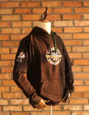 New Zealand's new trendy brand men's autumn and winter simple black kangaroo pocket casual hooded plus velvet beer sweater