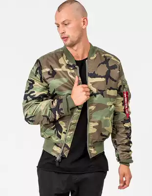 Alfa MA-1 camouflage slim-fit flight jacket MA1 tide jacket A-2 windproof and warm short jacket