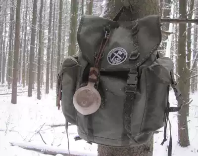 German army mountain backpack Old canvas version MIL-TEC Xtreme army fan outdoor pepper salt backpack