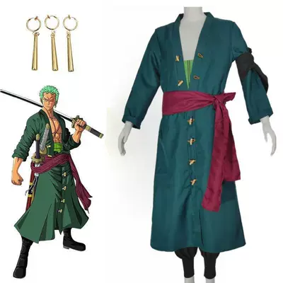 Zoro Wano Country cosplay costume, One Piece anime men's outfit. cosplay