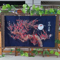 Miao wax dyeing and painting brief hanging painting Chinese style sofa background decoration painting ethnic handicraft home retro hangings