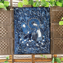 Chinese style home wall painting living room decoration painting folk handicraft Miao wax and painting cloth art hanging painting live background cloth