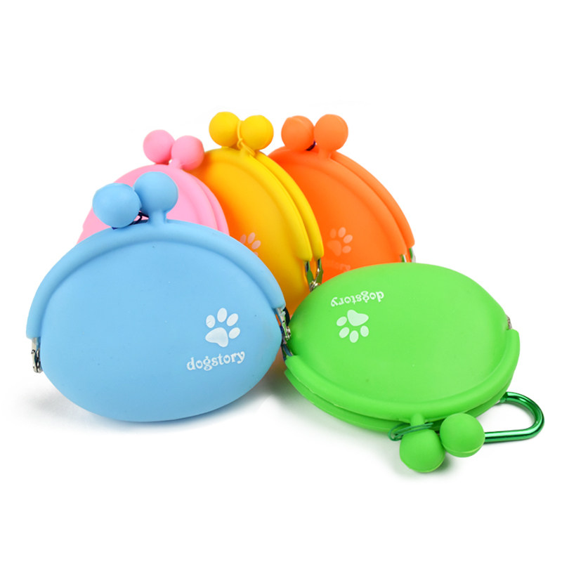 Outgoing Silicone Snack Bag Pet Training Bag Dog Outdoor Snack Bag Training Bag Portable Waist Bag with Buckle