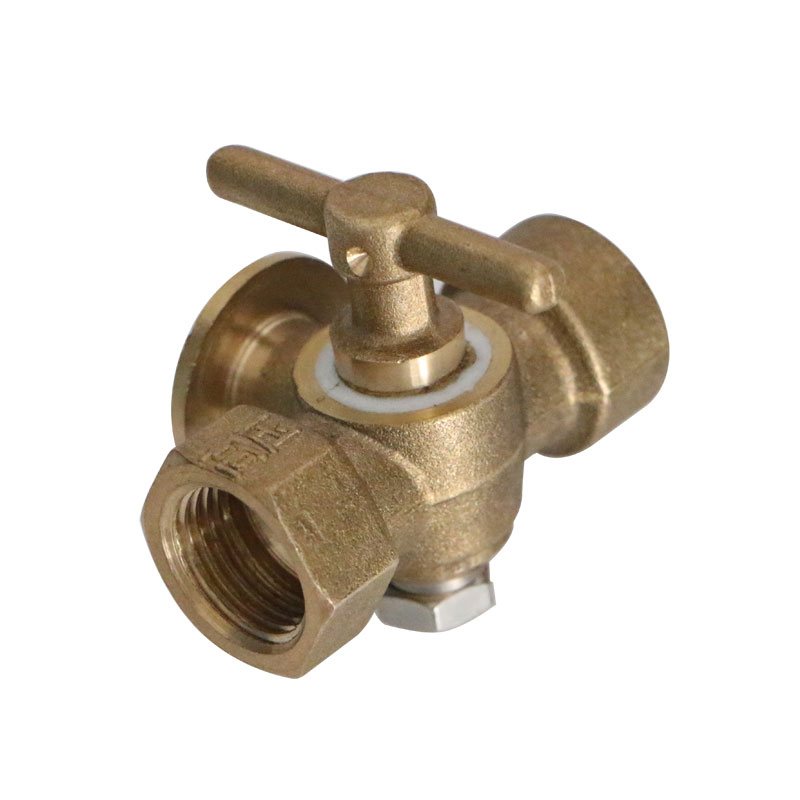 Emmeke Pressure Meter Screwing Plug Valve 852 Brass Wire Outlet Triscrew Valve Gate DN15 (4 points)