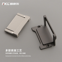 Modern minimalist drawer handle zinc alloy black TV cabinet wardrobe bedside cabinet silver gray door handle light luxury