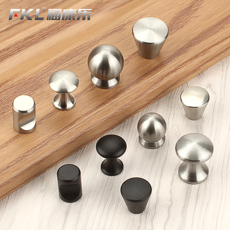 304 stainless steel single-hole handle modern matt black granular round ball wardrobe door drawer with small handle