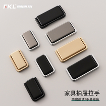 Modern minimalist drawer clear handle handle zinc alloy silver TV cabinet wardrobe shoe cabinet bedside table black door handle