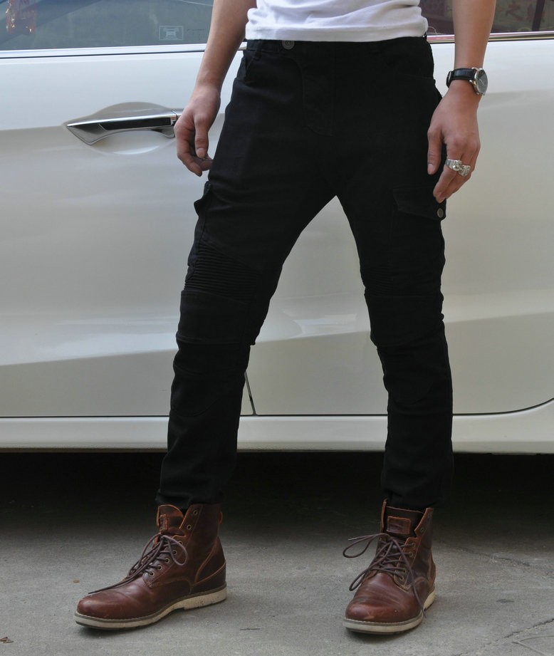 Xe máy cưỡi quần jeans mùa thu và mùa đông chống quần màu xanh lá cây màu đen xe mô tô Harley đua quần bảo vệ - Xe máy Rider thiết bị găng tay lái xe