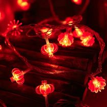 LED color lights Flash lights string lights Wedding room decoration lights Lantern lantern Red lantern New Year Spring Festival Festive small lantern string lights