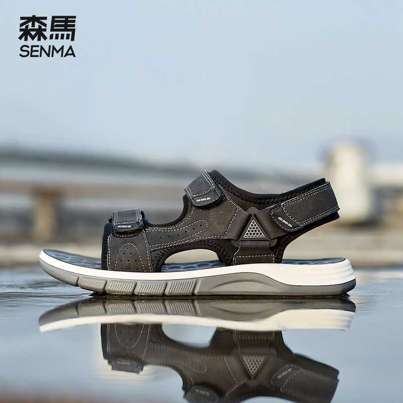 Senma sports sandals men's summer outwear 2022 new trendy soft bottom anti-slip youth outdoor beach shoes