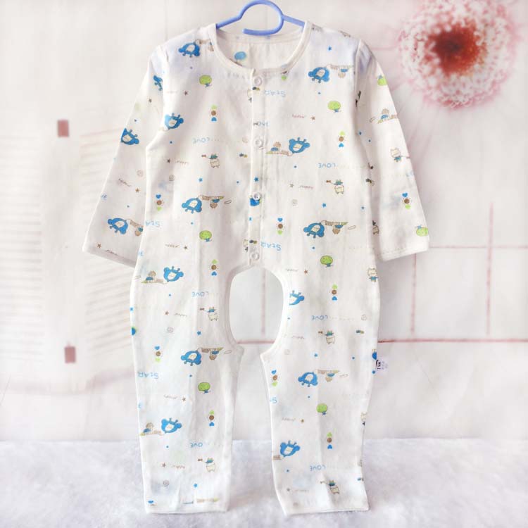 Bộ đồ sơ sinh trẻ em cotton dài tay mùa hè mỏng phần 1 tuổi 2 trẻ em cỡ lớn 3 bộ đồ ngủ 4 dịch vụ điều hòa không khí tại nhà bán quần áo trẻ em