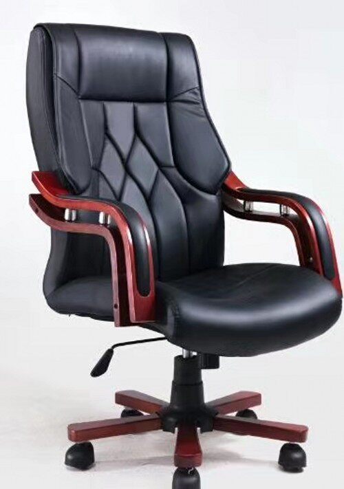 Beijing genuine leather cow leather boss chair office chair can be made to swivel chair solid wood armchair Flashlight Brain Chair Big Class Chair