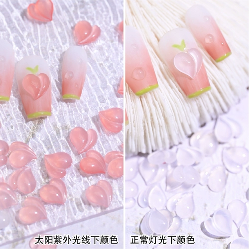 Прозрачное украшение для ногтей для маникюра, смешанный аксессуар в виде сердечка, 2022, популярно в интернете