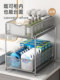Stainless Steel Bathroom Storage Rack Pull-Out Under-Sink Cabinet Shelf under the Washbasin Storage Basket