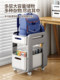 School Bag Storage Rack, Movable Trolley, Multi-Layer Book Storage Rack, Home-Use Bag Storage Organizer, Under-Desk Wheeled Cabinet