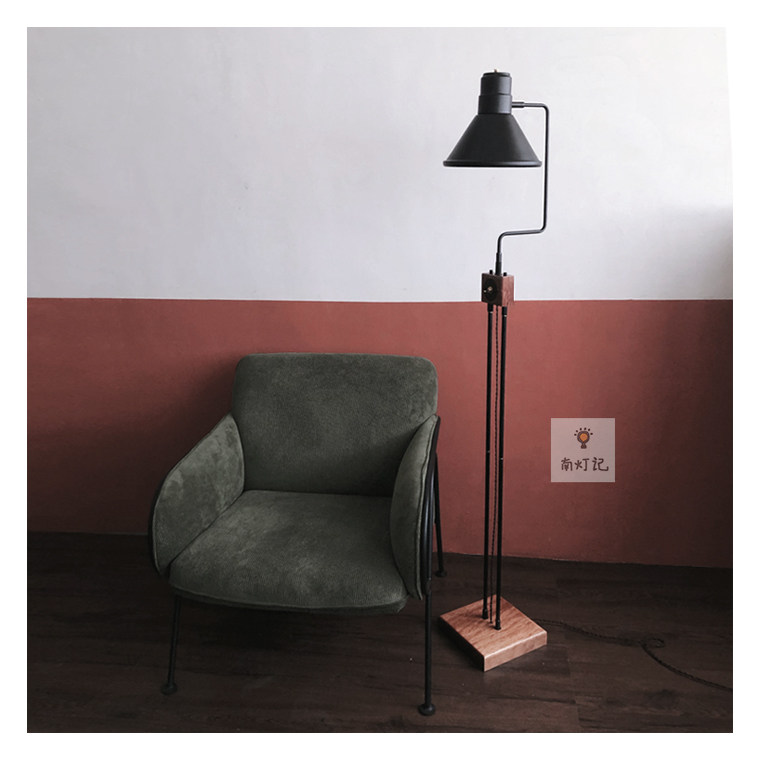 South Lantern notes Nordic retro sofa bedside reading medieval solid wood book room metal floor lamp