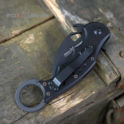 Импортированный из Италии, нож FOX Fox для уличного инструмента самообороны с ручкой, игровой нож с когтями, портативный складной нож высокой твердости FX-599