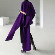 HChen Korea official website direct mail high-end small high-cold sister Fan temperament and ankle wool cloak