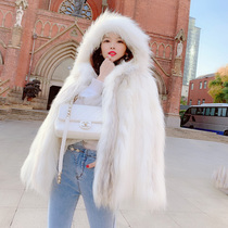 Super limited rare Sun fox 2019 shou push only 3 pieces of fox fur grass coat female
