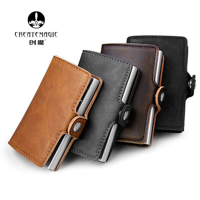 Men's multi-card position large capacity tide brand card bag wallet High-grade portable anti-theft brush pop-up small female card bag