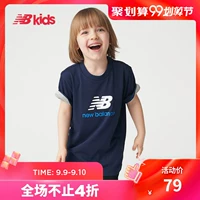 New Balance nb quần áo trẻ em nam nữ 2019 mới 4 ~ 14 tuổi trẻ em tay ngắn 7E92S023 - Áo thun thời trang trẻ em cao cấp