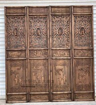 Dongyang wood carving antique building doors and windows hotel garden partition porch antique gate