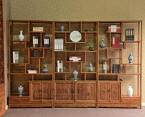 Chinese solid wood antique shelf Duobao Pavilion antique living room shelf antique shelf tea display cabinet