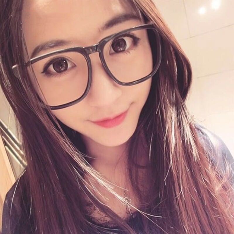 Gb Kk Eyes Anti-Blu-Ray Glasses Flat Mirror Retro Irregular No Degree Personality