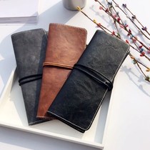 Handmade imitation cowhide glasses case Mens and womens retro sunglasses Sunglasses leather bag Portable glasses holster Tether bag