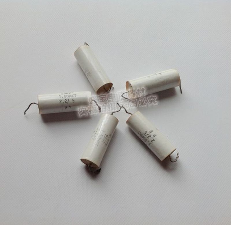 2 2UF 250V Italian unsensable frequency division capacitor MKT metallized film axial capacitor