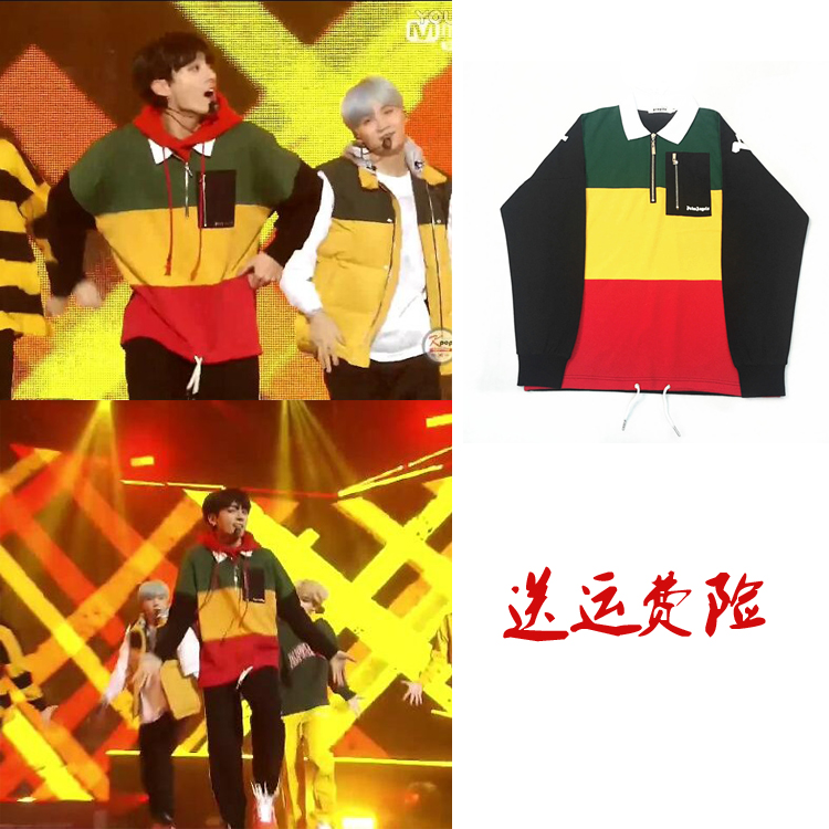 Yi Qian Qian Qian BTS chống đạn thanh thiếu niên nhóm Tian Yiguo với cùng một áo len Wang Junkai quần áo nam giới và phụ nữ loose ... hoodie trắng