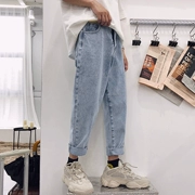 Mùa xuân quần jeans nam ulzzang cũ lỏng lẻo xu hướng trẻ trung hoang dã Nhật Bản