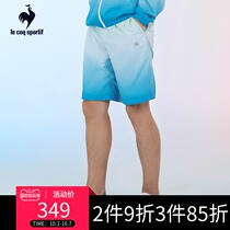 Lecac French Rooster trend gradient printing light and comfortable woven sports shorts men