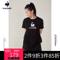 Lecac French Rooster delicate skin-friendly loose fashion round neck short sleeve t-shirt women