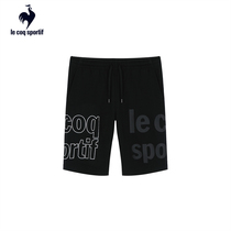 Lecac French Rooster trend big letter print Joker Knitted sports shorts men