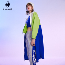 Lecac French Rooster stitching Vitality Fashion sports hooded woven coat women
